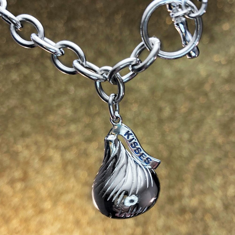 Hershey Kiss Sterling Silver Charm Bracelet